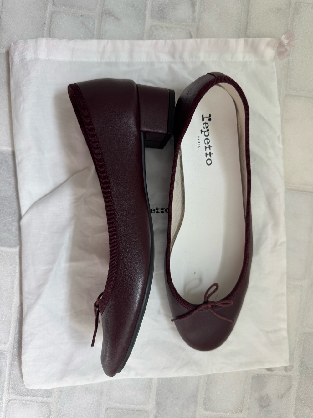 Repetto burgundy Camille flat